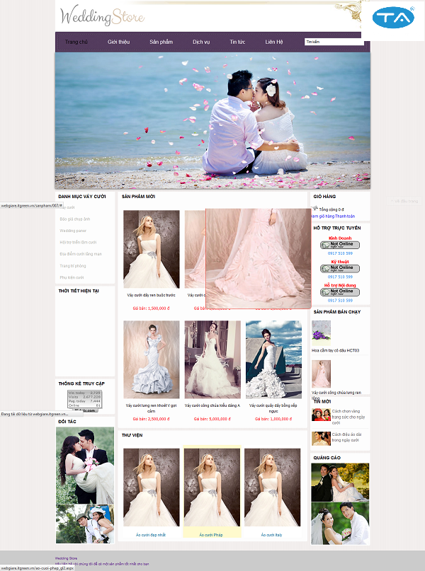 Lợi ích của việc thiết kế web ảnh viện áo cưới chuyên nghiệp?