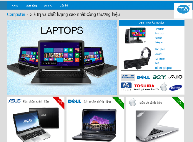 Lợi ích thiết kế web bán laptop, máy tính chuyên nghiệp