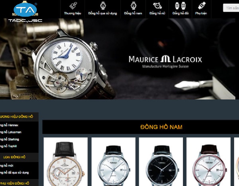 thiết kế website bán đồng hồ chuyên nghiệp