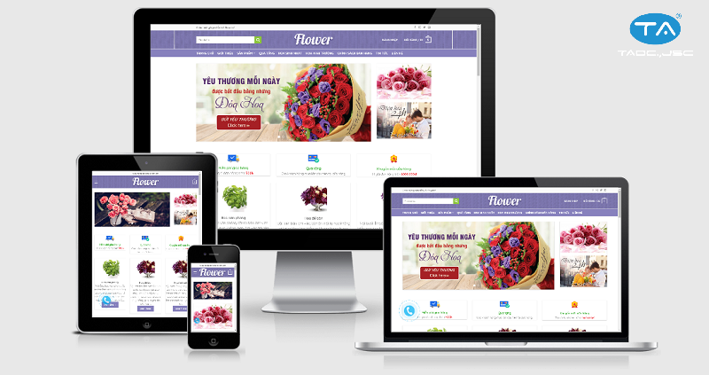 Thiết kế web bán hoa tại Thuận An