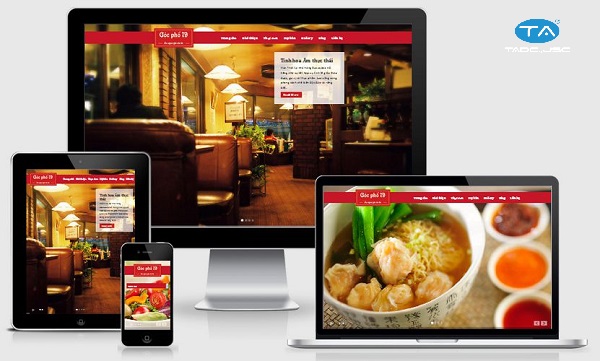 thiết kế web nhà hàng khách sạn của Thuận An
