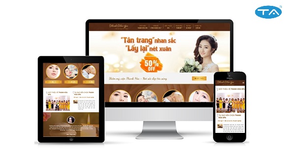 Dịch vụ thiết kế website Spa, thẩm mỹ viện chuyên nghiệp, giá rẻ tại Thuận An