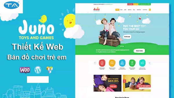 Dịch vụ thiết kế website đồ chơi trẻ em của Thuận An