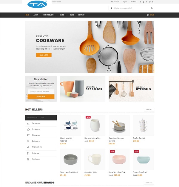 Dịch vụ thiết kế web bán thiết bị nhà bếp uy tín, chuyên nghiệp tại Thuận An